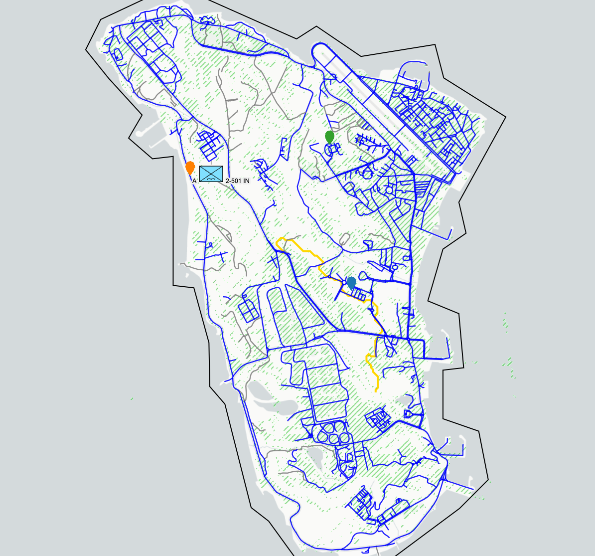 Blue simulation interface